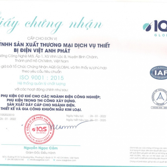 Chứng nhận ISO